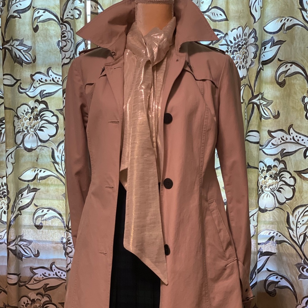 J Peterman metallic silk blouse with bow